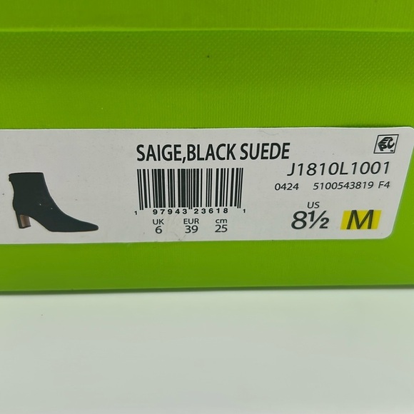 2317- Sam Edelman Black Suede Women's Ankle Boots NWT - Picture 5 of 11